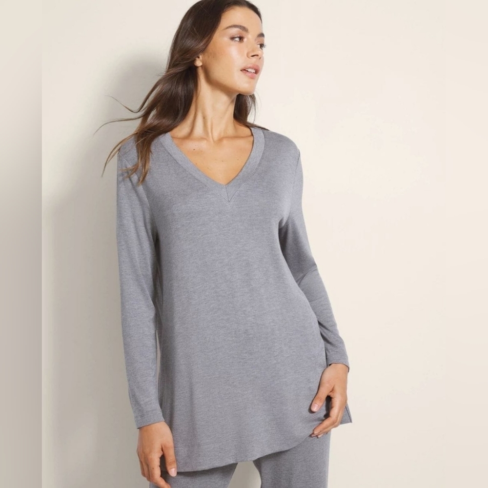 Soma Cool Nights Graphite Gray LS Tunic XL Nwt